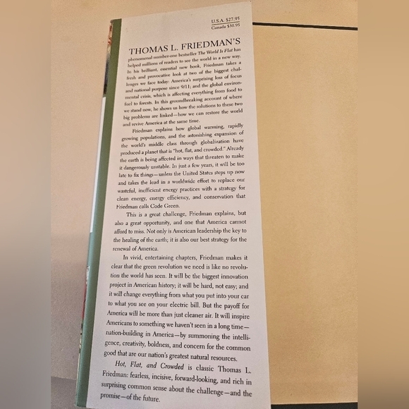 Thomas L. Fridman. Hot, Flat, and Crowde Home Accents Cofffe Table Books - Picture 7 of 13